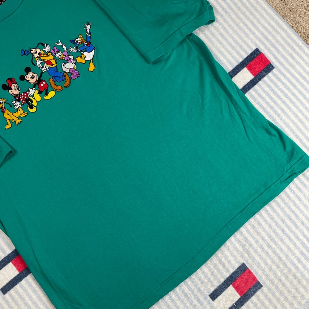 Vintage Disney Mickey Mouse Embroidered short sleeve tee shirt Goofy Minnie - Picture 5 of 9